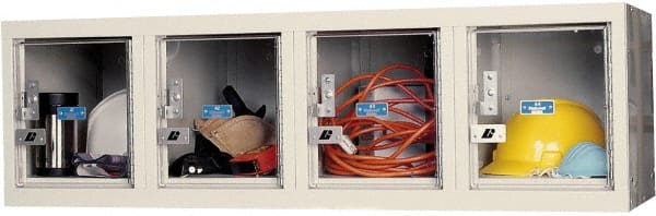 Hallowell - 4 Door, 4 Horizontal Tier, Safety-View Plus Box Lockers - Eagle Tool & Supply