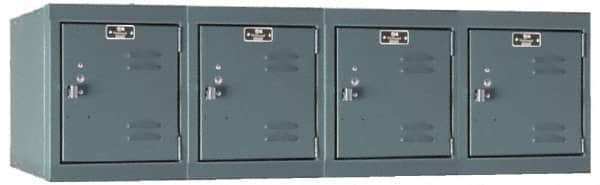 Hallowell - 4 Door, 4 Horizontal Tier, Premium Box Lockers - Eagle Tool & Supply