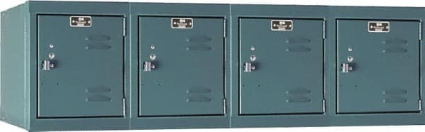Hallowell - 4 Door, 4 Horizontal Tier, Premium Box Lockers - Eagle Tool & Supply