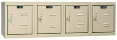 Hallowell - 4 Door, 4 Horizontal Tier, Premium Box Lockers - Eagle Tool & Supply