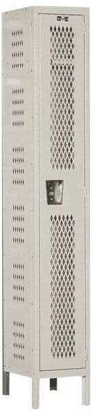 Hallowell - 1 Door, 1 Tier, Heavy-Duty Ventilated Wardrobe & Box Lockers - Eagle Tool & Supply