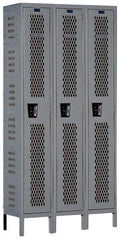 Hallowell - 3 Door, 1 Tier, Heavy-Duty Ventilated Wardrobe & Box Lockers - Eagle Tool & Supply