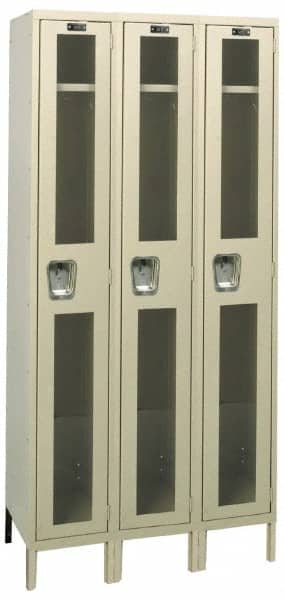 Hallowell - 3 Door, 1 Tier, Safety-View Wardrobe Lockers - Eagle Tool & Supply