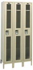 Hallowell - 3 Door, 1 Tier, Safety-View Wardrobe Lockers - Eagle Tool & Supply