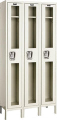 Hallowell - 3 Door, 1 Tier, Safety-View Wardrobe Lockers - Eagle Tool & Supply