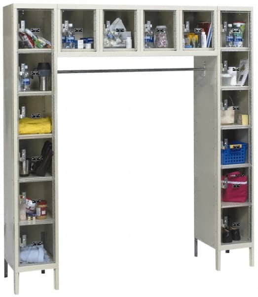 Hallowell - 16 Door, 16 Tier, Safety-View Plus Box Lockers - Eagle Tool & Supply