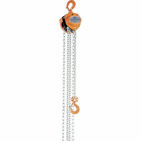 Vestil - 1,000 Lb Lifting Capacity, 15' Lift Height, Hand Hoist - Made from Chain - Eagle Tool & Supply