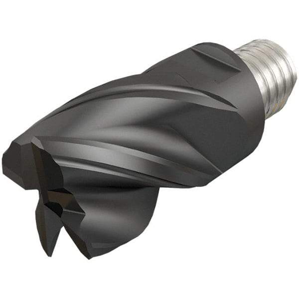 Iscar - MM EC-CF Grade IC908 Carbide End Milling Tip Insert - TiAlN Finish, 4 Flutes, 12.7mm Cutting Diam, 9.5mm Depth of Cut, 16.51mm Extension, 0.061" Cnr Rad, 38° Helix - Eagle Tool & Supply