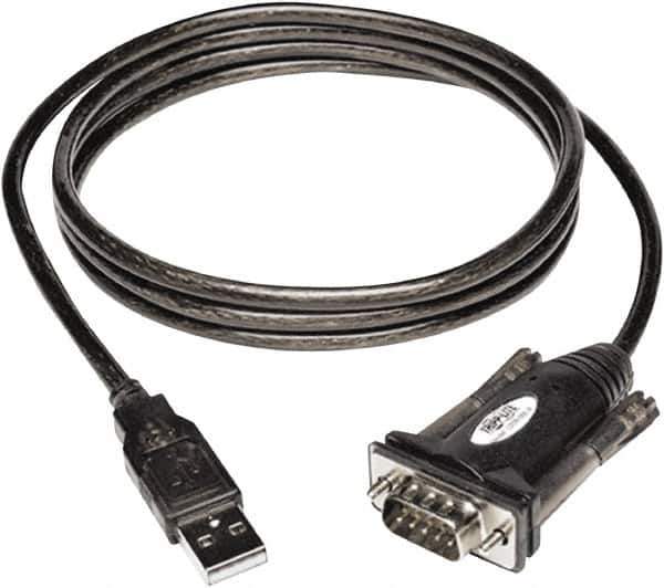 Tripp-Lite - 5' Long, USB A (Male); DB9 (Male) Computer Cable - Black, Male - Eagle Tool & Supply