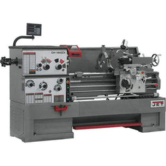 Jet - 16" Swing, 40" Between Centers, 230 Volt, Triple Phase Engine Lathe - 7MT Taper, 7-1/2 hp, 25 to 1,800 RPM, 3-1/8" Bore Diam, 40" Deep x 48" High x 97-1/2" Long - Eagle Tool & Supply