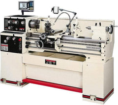 Jet - 14" Swing, 36-7/8" Between Centers, 230 Volt, Single Phase Bench Lathe - 2 hp, 70 to 1,900 RPM Spindle Speed, 2" Spindle Bore Diam, 76-13/32" OAL x 29-29/32" OAH x 59-13/16" Overall Depth - Eagle Tool & Supply