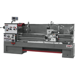 Jet - 22" Swing, 80" Between Centers, 230 Volt, Triple Phase Engine Lathe - 7MT Taper, 10 hp, 25 to 1,800 RPM, 3-1/8" Bore Diam, 40" Deep x 49" High x 136" Long - Eagle Tool & Supply