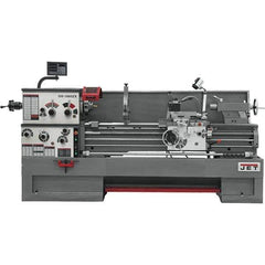 Jet - 16" Swing, 60" Between Centers, 230 Volt, Triple Phase Engine Lathe - 7MT Taper, 7-1/2 hp, 25 to 1,800 RPM, 3-1/8" Bore Diam, 44-1/2" Deep x 65-1/2" High x 117" Long - Eagle Tool & Supply