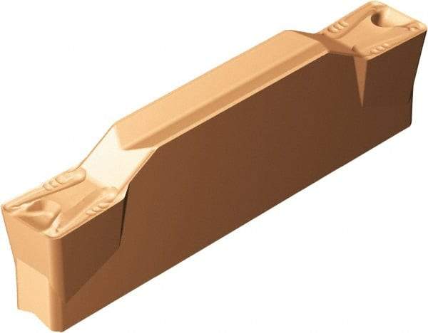 Sandvik Coromant - J2N123x2 TM Grade 1125, 5mm Cutting Width Carbide Grooving Insert - 23.4mm Max Depth of Cut, Neutral, 0.4mm Corner Radius, TiAlN Finish - Eagle Tool & Supply