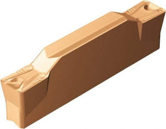 Sandvik Coromant - J2N123x2 TM Grade 1125, 5mm Cutting Width Carbide Grooving Insert - 23.4mm Max Depth of Cut, Neutral, 0.4mm Corner Radius, TiAlN Finish - Eagle Tool & Supply