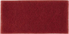 3M - Very Fine Grade, Aluminum Oxide Hand Pad - Maroon, 4-1/2" Wide x 9" Long, Nonwoven - Eagle Tool & Supply
