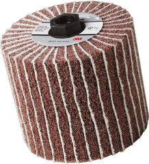 3M - 4-1/2" Diam 150 Grit Aluminum Oxide Unmounted Flap Wheel - 5/8-11 Threaded Hole, 4" Wide, Nonwoven & Coated, Grade Fine, 3,500 Max RPM - Eagle Tool & Supply
