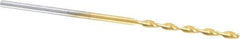 Chicago-Latrobe - 1/16" 135° High Speed Steel Jobber Drill - TiN Finish, Right Hand Cut, Parabolic Flute, Straight Shank, 1-7/8" OAL, Split Point - Eagle Tool & Supply