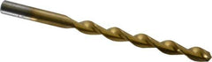 Chicago-Latrobe - 17/64" 135° High Speed Steel Jobber Drill - TiN Finish, Right Hand Cut, Parabolic Flute, Straight Shank, 4-1/8" OAL, Split Point - Eagle Tool & Supply