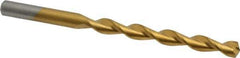 Chicago-Latrobe - 9/32" 135° High Speed Steel Jobber Drill - TiN Finish, Right Hand Cut, Parabolic Flute, Straight Shank, 4-1/4" OAL, Split Point - Eagle Tool & Supply