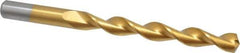 Chicago-Latrobe - 13/32" 135° High Speed Steel Jobber Drill - TiN Finish, Right Hand Cut, Parabolic Flute, Straight Shank, 5-1/4" OAL, Split Point - Eagle Tool & Supply