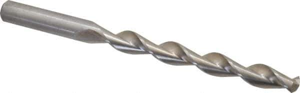 Chicago-Latrobe - Letter T 135° High Speed Steel Jobber Drill - Bright Finish, Right Hand Cut, Parabolic Flute, Straight Shank, 4-7/8" OAL, Split Point - Eagle Tool & Supply