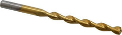 Chicago-Latrobe - Letter I 135° High Speed Steel Jobber Drill - TiN Finish, Right Hand Cut, Parabolic Flute, Straight Shank, 4-1/8" OAL, Split Point - Eagle Tool & Supply