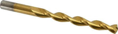 Chicago-Latrobe - Letter Z 135° High Speed Steel Jobber Drill - TiN Finish, Right Hand Cut, Parabolic Flute, Straight Shank, 5-1/4" OAL, Split Point - Eagle Tool & Supply