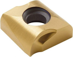 Seco - SNHQ120330 M07 Grade F40M Carbide Milling Insert - TiAlN/TiN Finish, 0.127" Thick, 1/2" Inscribed Circle, 0.118" Corner Radius - Eagle Tool & Supply