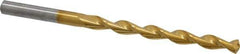 Chicago-Latrobe - #1 135° High Speed Steel Jobber Drill - TiN Finish, Right Hand Cut, Parabolic Flute, Straight Shank, 3-7/8" OAL, Split Point - Eagle Tool & Supply