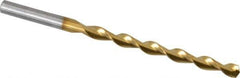 Chicago-Latrobe - #7 135° High Speed Steel Jobber Drill - TiN Finish, Right Hand Cut, Parabolic Flute, Straight Shank, 3-5/8" OAL, Split Point - Eagle Tool & Supply