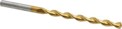 Chicago-Latrobe - #10 135° High Speed Steel Jobber Drill - TiN Finish, Right Hand Cut, Parabolic Flute, Straight Shank, 3-5/8" OAL, Split Point - Eagle Tool & Supply