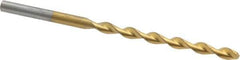 Chicago-Latrobe - #21 135° High Speed Steel Jobber Drill - TiN Finish, Right Hand Cut, Parabolic Flute, Straight Shank, 3-1/4" OAL, Split Point - Eagle Tool & Supply