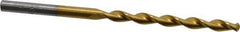 Chicago-Latrobe - #25 135° High Speed Steel Jobber Drill - TiN Finish, Right Hand Cut, Parabolic Flute, Straight Shank, 3" OAL, Split Point - Eagle Tool & Supply