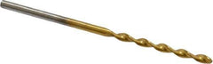 Chicago-Latrobe - #47 135° High Speed Steel Jobber Drill - TiN Finish, Right Hand Cut, Parabolic Flute, Straight Shank, 2" OAL, Split Point - Eagle Tool & Supply