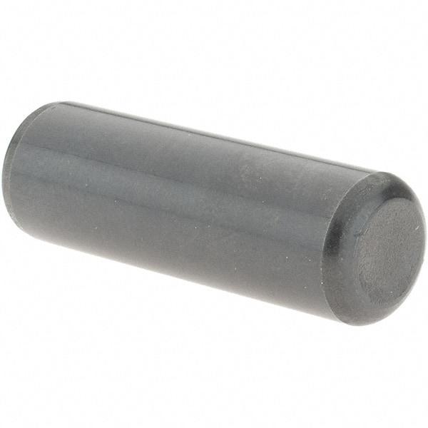 Value Collection - 1/2" Diam x 1-1/2" Pin Length Grade 8 Alloy Steel Standard Dowel Pin - Bright Finish, C 47-58 & C 60 (Surface) Hardness, 29,450 Lb (Single Shear), 58,900 Lb (Double Shear) Breaking Strength, 1 Beveled & 1 Rounded End - Eagle Tool & Supply