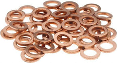 Value Collection - 5/16 SAE, 21/64" ID x 1/2" OD Oil Drain Plug Gasket - 1/16" Thick, Copper - Eagle Tool & Supply