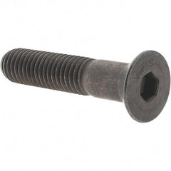 Value Collection - 1/2-13 UNC Hex Socket Drive, 82° Flat Screw - Alloy Steel, Black Oxide Finish, Partially Threaded, 2-1/2" OAL - Eagle Tool & Supply