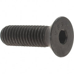 Value Collection - 7/16-14 UNC Hex Socket Drive, 82° Flat Screw - Alloy Steel, Black Oxide Finish, Fully Threaded, 1-1/2" OAL - Eagle Tool & Supply