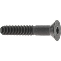 Value Collection - 3/8-16 UNC Hex Socket Drive, 82° Flat Screw - Alloy Steel, Black Oxide Finish, Partially Threaded, 2-1/4" OAL - Eagle Tool & Supply
