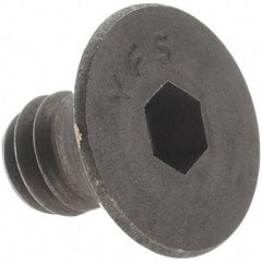 Value Collection - 1/4-20 UNC Hex Socket Drive, 82° Flat Screw - Alloy Steel, Black Oxide Finish, Fully Threaded, 3/8" OAL - Eagle Tool & Supply