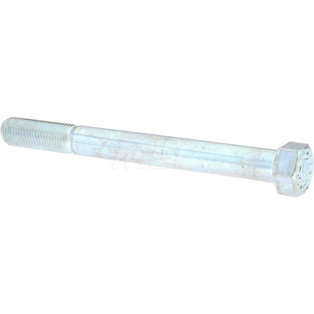 Hex Head Cap Screw: 5/8-18 x 8″, Grade 9 Alloy Steel, Zinc-Plated Clear Chromate