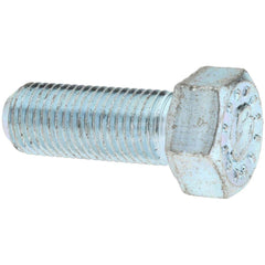 Hex Head Cap Screw: 3/8-24 x 1/2″, Grade 9 Alloy Steel, Zinc-Plated Clear Chromate