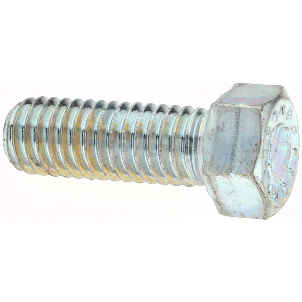 Hex Head Cap Screw: 7/8-9 x 2-1/2″, Grade 9 Alloy Steel, Zinc-Plated Clear Chromate