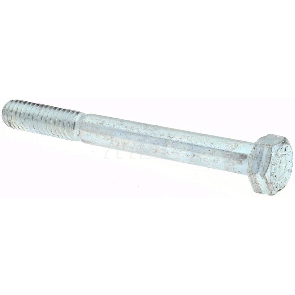 Hex Head Cap Screw: 1/4-20 x 2-1/2″, Grade 9 Alloy Steel, Zinc-Plated Clear Chromate