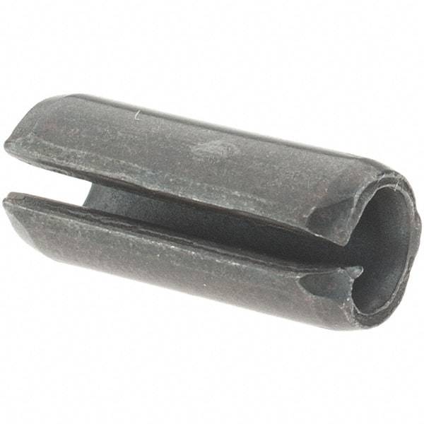 Value Collection - 1/4" Diam x 5/8" Long Slotted Spring Pin - Grade 1070-1090 Alloy Steel, Black Oxide Finish - Eagle Tool & Supply