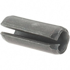 Value Collection - 1/4" Diam x 5/8" Long Slotted Spring Pin - Grade 1070-1090 Alloy Steel, Black Oxide Finish - Eagle Tool & Supply