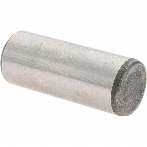 Value Collection - 1/2" Diam x 1-1/4" Pin Length Grade 8 Alloy Steel Standard Dowel Pin - C 50-58 Hardness, 51,000 Lb Breaking Strength, 1 Beveled & 1 Rounded End - Eagle Tool & Supply