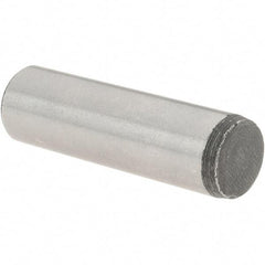 Value Collection - 7/16" Diam x 1-1/2" Pin Length Grade 8 Alloy Steel Standard Dowel Pin - C 50-58 Hardness, 39,100 Lb Breaking Strength, 1 Beveled & 1 Rounded End - Eagle Tool & Supply