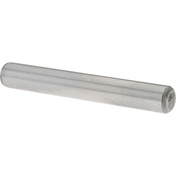 Value Collection - 1/4" Diam x 1-3/4" Pin Length Grade 8 Alloy Steel Standard Dowel Pin - C 50-58 Hardness, 12,800 Lb Breaking Strength, 1 Beveled & 1 Rounded End - Eagle Tool & Supply